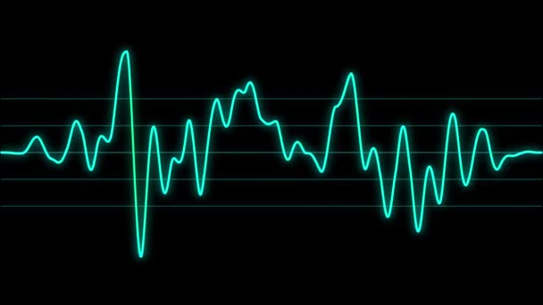 Achtergrond met abstracte geanimeerde geluids grafiek. — Stockvideo