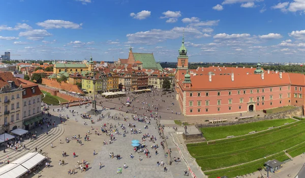 Panorama av gamlebyen i Warszawa – stockfoto