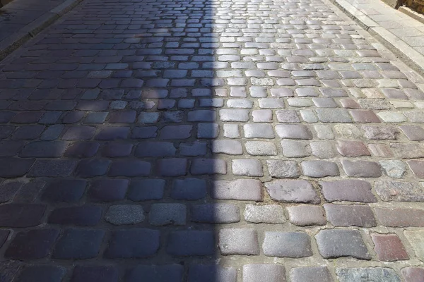 Paving stones laid out in the old town in Warsaw — Stock Photo, Image