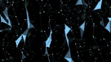 Birbirine bağlı noktaların 4k animasyonlu arka planı