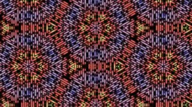 4k canlandırılmış kaleydoskop biçimi arkaplanı