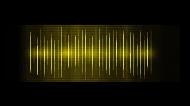 4k Tło z abstrakcyjnym animowanym wykresem dźwiękowym. — Wideo stockowe