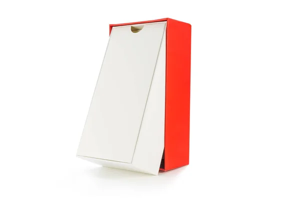 Open box van een mobiele telefoon op een witte achtergrond — Stockfoto