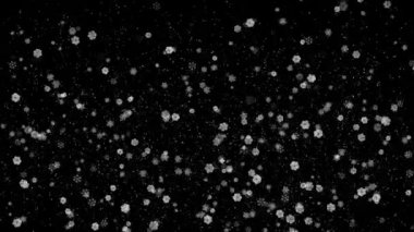 Kar taneleriyle 4k animasyon arkaplanı