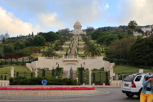 Haifa Izrael Srpna 2017 Bahajské Zahrady Létě Haifě — Stock fotografie