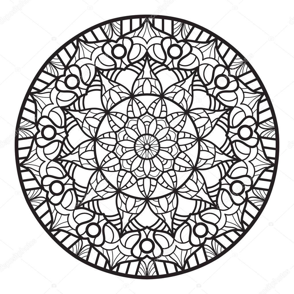 Mandalas for coloring book. Decorative round ornaments