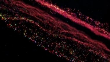 Dış uzayda 4k animasyon parçacıkları