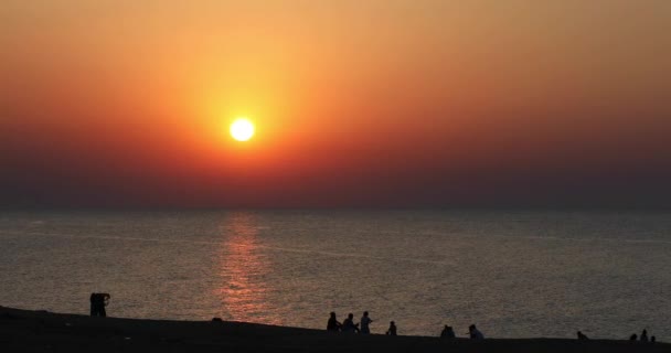 Bellissimo Tramonto Sul Mar Caspio — Video Stock