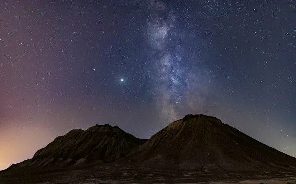 Vía Láctea Sobre Gobustan Hills — Foto de Stock