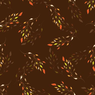 Dal ve yaprakların kusursuz sonbahar şablonu