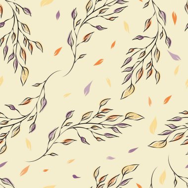 Dal ve yaprakların kusursuz sonbahar şablonu