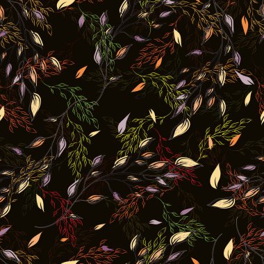 Dal ve yaprakların kusursuz sonbahar şablonu