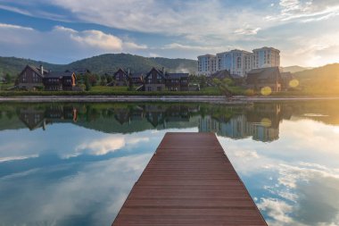 Quba, Azerbaycan - 12 Eylül 2020: Azerbaycan 'daki Guba Sarayı tesisi