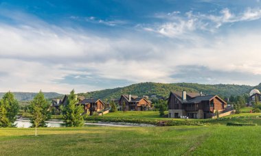 Quba, Azerbaycan - 12 Eylül 2020: Azerbaycan 'daki Guba Sarayı tesisi