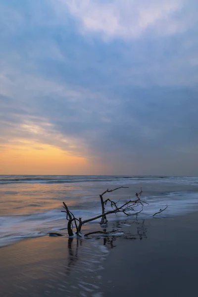 Zonsopkomst Aan Kust Van Kaspische Zee Nationaal Park Samur Yalama — Stockfoto