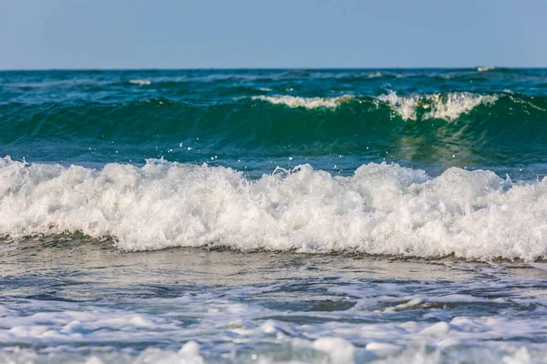 Ondas Fortes Costa Mar Cáspio — Fotografia de Stock