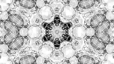 4K canlandırmalı kaleydoskop biçimli mandala arkaplanı