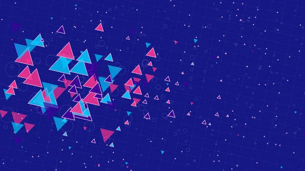 Karelerin, dairelerin ve çizgilerin soyut arkaplanı