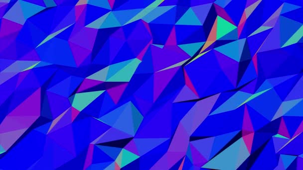 Abstract Animated Triangulated Background Rendering — Stock Video