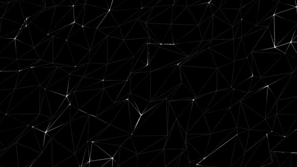 Abstract Animated Triangulated Background Rendering — Stock Video