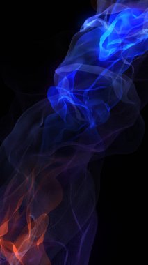 Rüzgarda gelişen kumaşı taklit eden soyut renkli arkaplan