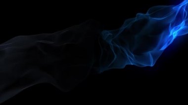 4k Soyut renkli arkaplan rüzgarda gelişen kumaşı taklit ediyor