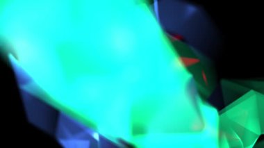 Geometrik şekillerin 4k Soyut Teknoloji renk arkaplanı. 3d oluşturma