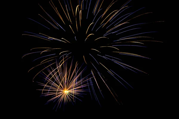 Fuochi Artificio Scintillanti Nel Cielo Notturno Luglio Festa Dell Indipendenza — Foto Stock