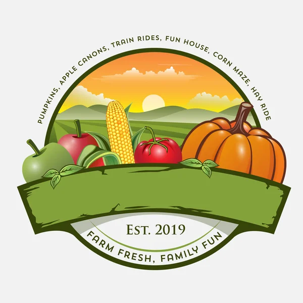 Projeto Logotipo Mercado Agricultor —  Vetores de Stock