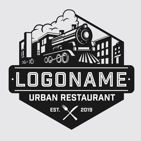 Restaurantes Urbanos Logotipo Industrial Design — Vetor de Stock