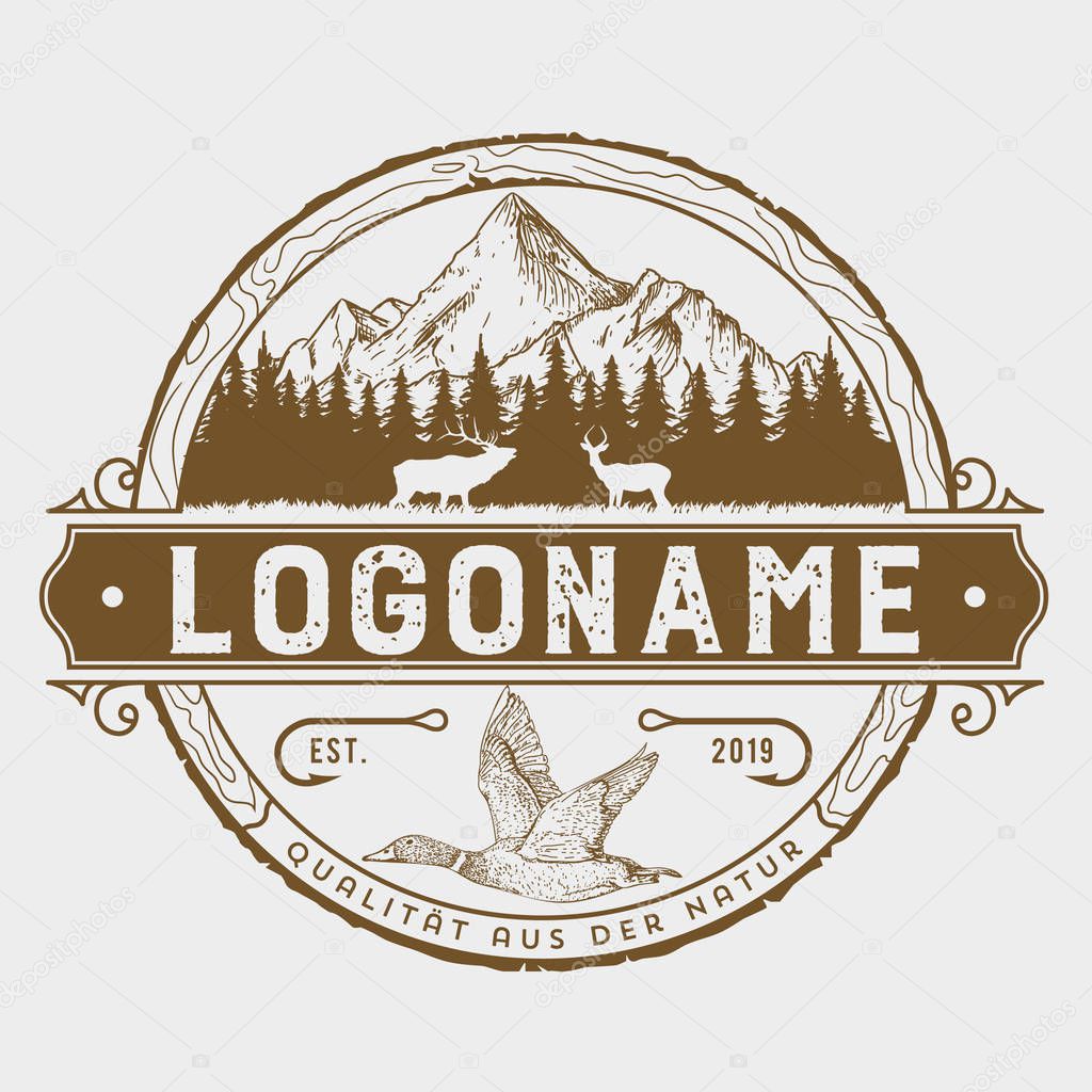 Hunting and Fishing logo Design