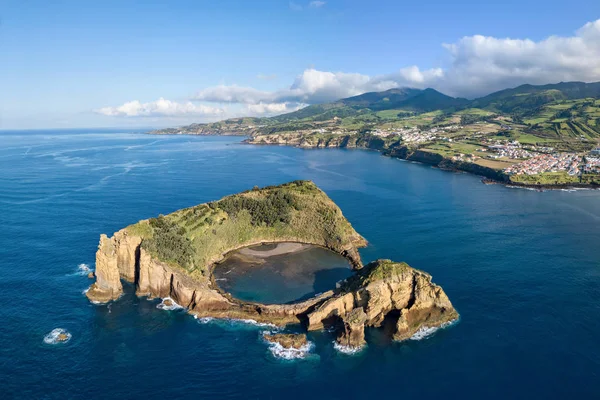 Wysepka Vila Franca Campo Wyspa Sao Miguel Azory Portugalia Widok — Zdjęcie stockowe