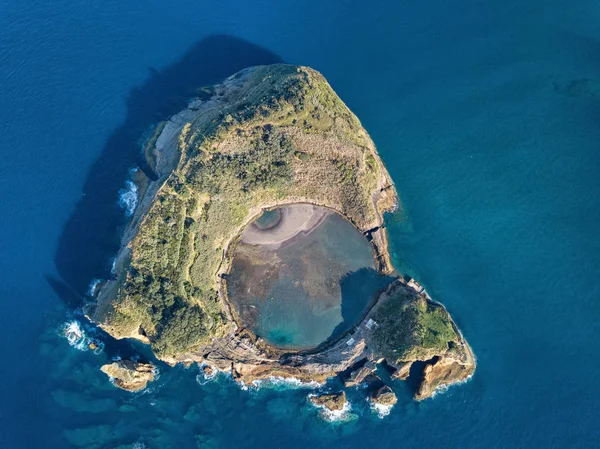 Islet Vila Franca Campo Sao Miguel Island Azores Portugal Aerial — Stock Photo, Image