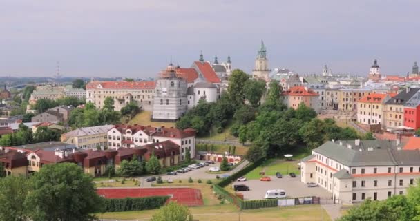 Aerial Panorama Lublin Polen — Stockvideo
