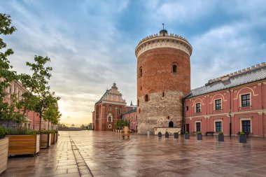 Romanesque castle tower - one of the oldest buildings in Lublin, Poland clipart