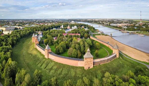 Aerial View Kremlin Veliky Novgord Russia Stock Photo