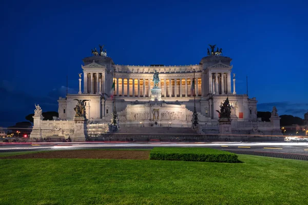 Rome Italië Schemering Altare Della Patria Altaar Van Het Vaderland — Stockfoto