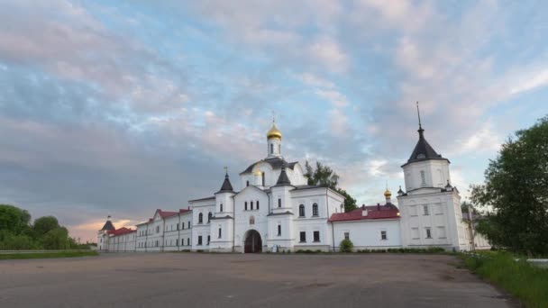俄罗斯雅罗斯拉夫尔州罗斯托夫 韦利基的 Trini Sergius Varnitsky 修道院视图 延时视频 — 图库视频影像