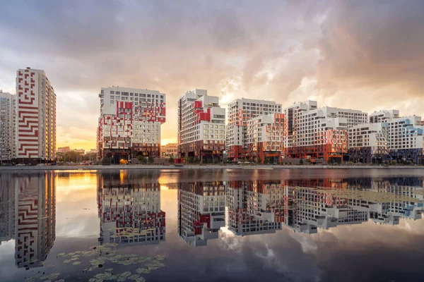 Nagatinsky Zaton-distriktet i Moskva, Ryssland — Stockfoto