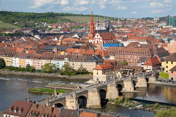 Paesaggio aereo di Wurzburg, Germania — Foto Stock