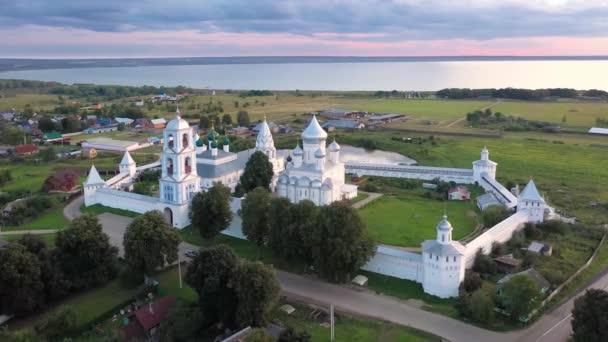 Veduta Aerea Del Monastero Nikitsky Pereslavl Zalessky Regione Jaroslavl Russia — Video Stock