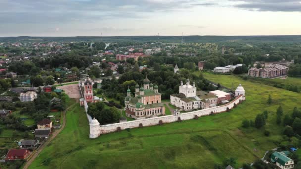 Εναέρια Θέα Της Μονής Goritsky Στο Pereslavl Zalessky Περιφέρεια Γιαροσλάβλ — Αρχείο Βίντεο