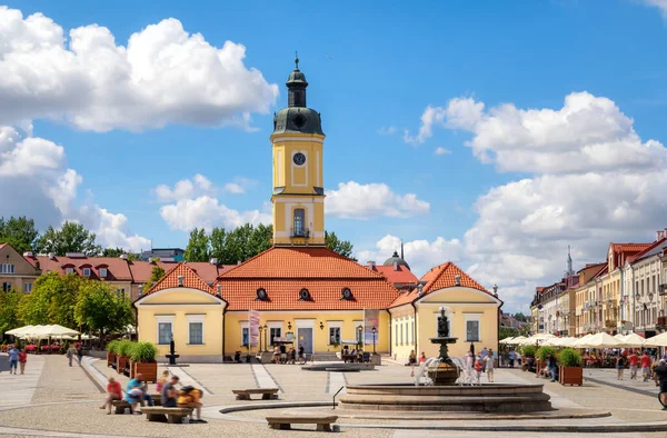 Bialystok Polen Rynek Kosciuszki Hauptplatz Mit Historischem Rathaus — Stockfoto