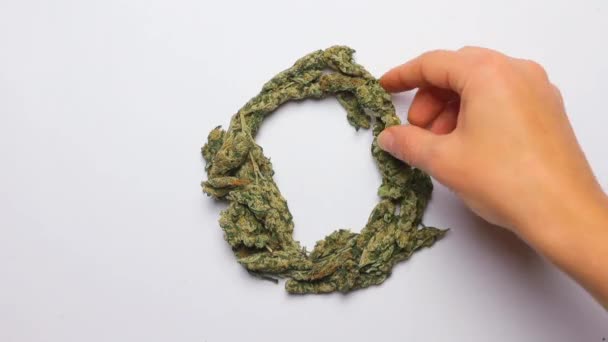 Lettre de l'alphabet anglais de marijuana — Video