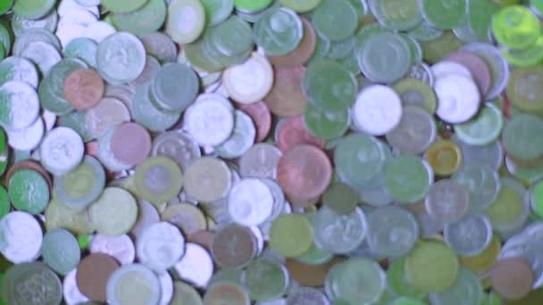 Monedas de la venta de artículos, efectivo — Vídeo de stock