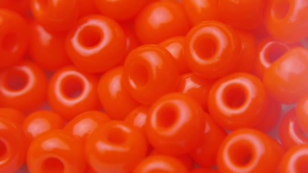 Close-up of jewelry red beads — Stock Video