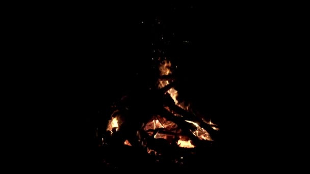 Luminoso fuoco scintillante. — Video Stock