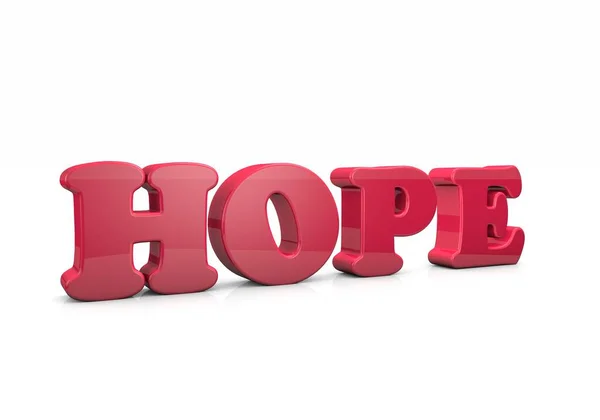 Hope Word White Background Rendered Illustration — Stock Photo, Image