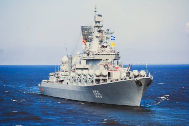 Bir satır satır, Kuzey filosu ve açık se filoda Baltık Denizi modern Rus askeri deniz savaş gemilerinin savaş gemilerinin