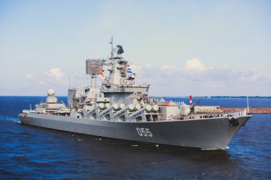 Bir satır satır, Kuzey filosu ve açık se filoda Baltık Denizi modern Rus askeri deniz savaş gemilerinin savaş gemilerinin